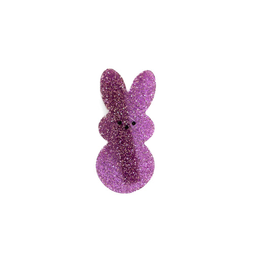 Purple Glitter Bunny Peep Clip
