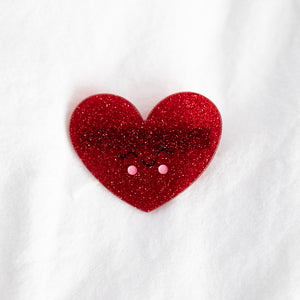 Ruby Happy Heart Clip