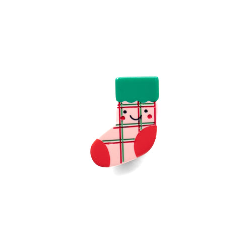 Happy Pink Stocking Clip
