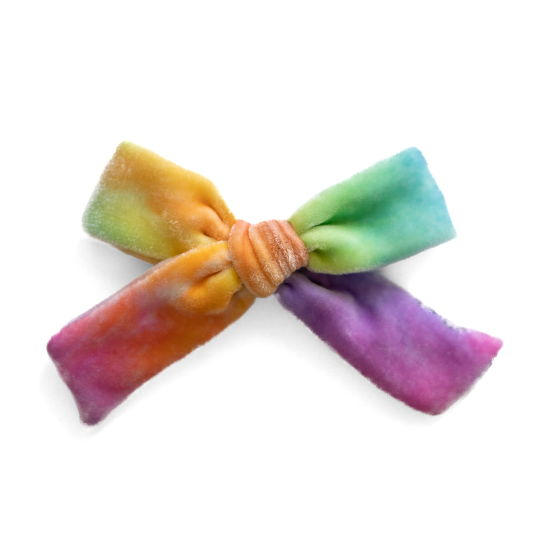 Rainbow Tie Dye Velvet // Large Schoolgirl