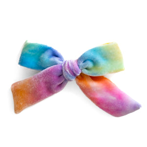 Rainbow Tie Dye Velvet // Large Schoolgirl