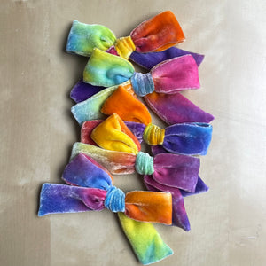 Overdyed Rainbow Tie Dye Velvet // Large Schoolgirl